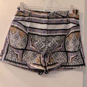 Topshop Tribal Boho High Waisted Shorts Size 6